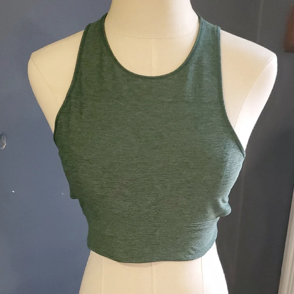 Outdoor Voices Heathered Green Sports Bra Size S
